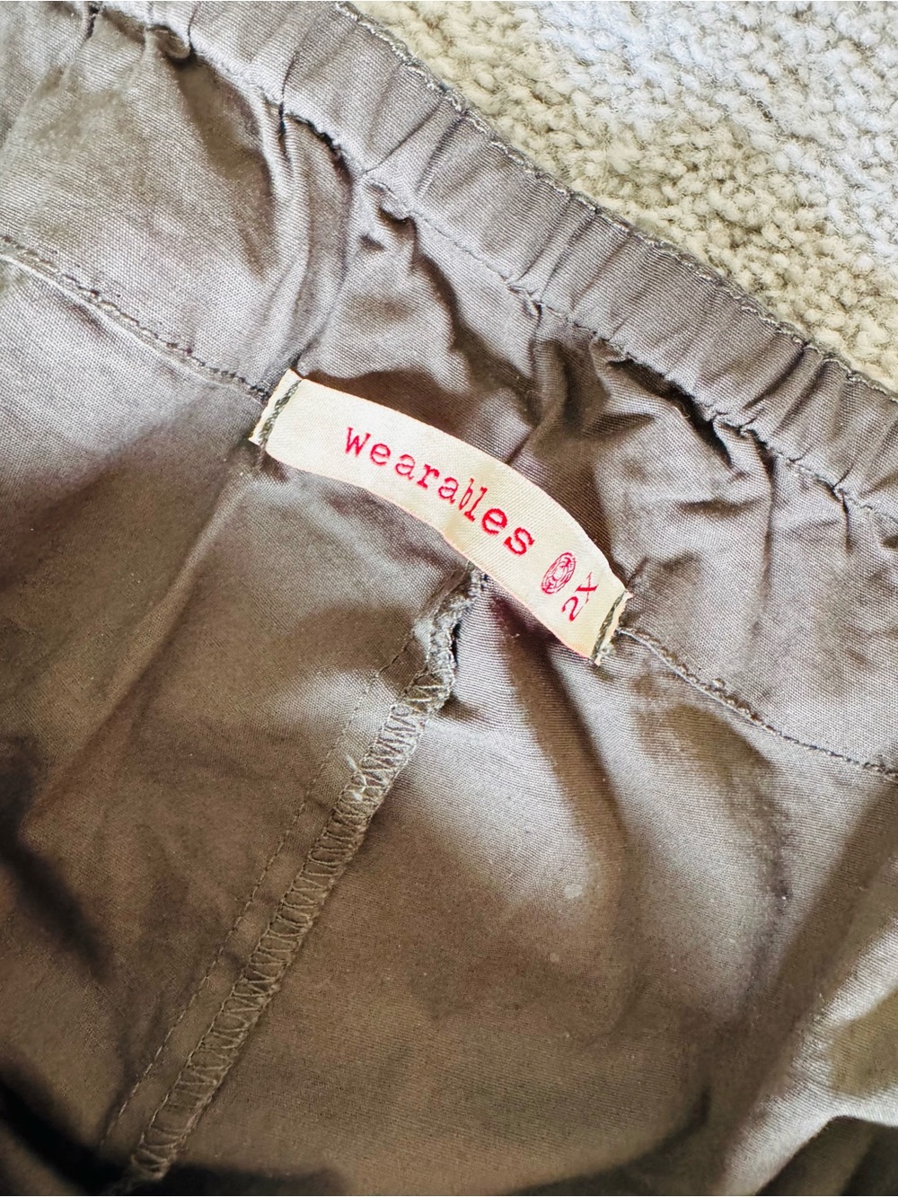 Wearables Wide Leg Tiered Drawstring Pants by XCVI- Olive SZ 2X. Never Worn - Picture 3 of 3